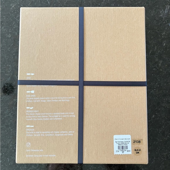 New Pottery Barn Tivoli Cheese Knives, Set of 4, Cheese Spreader, Entertaining - Picture 9 of 12